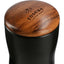 Reno Ceramic Tumbler with Wood Lid, 10 oz Laser Engraving - Black - Photo