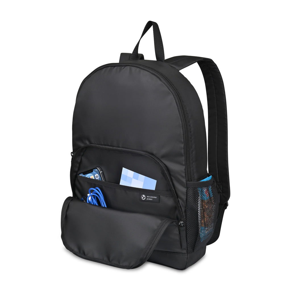 Repeat Lite Recycled Backpack Embroidery - Black - View 2