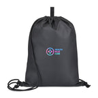 Repeat Lite Recycled Drawstring Backpack Embroidery - Black - View 1