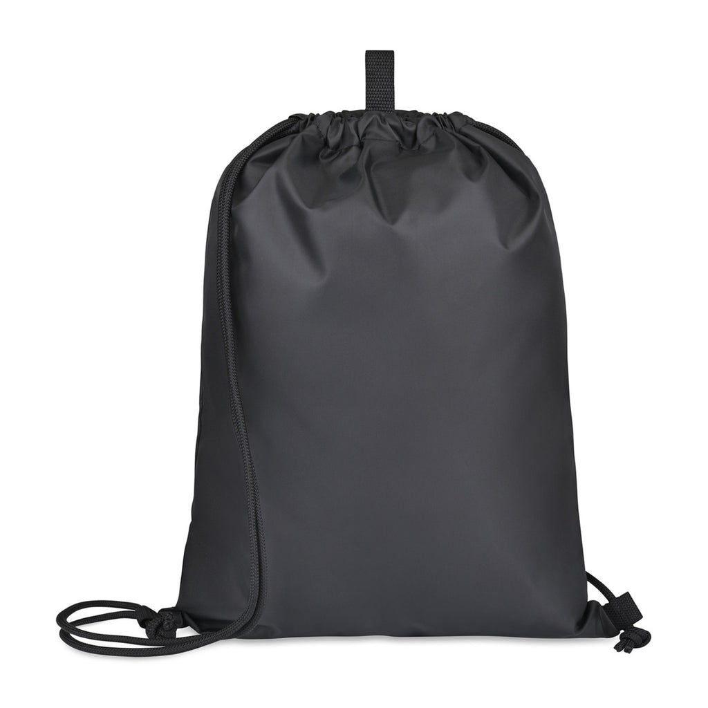 Repeat Lite Recycled Drawstring Backpack Embroidery - Black - View 4