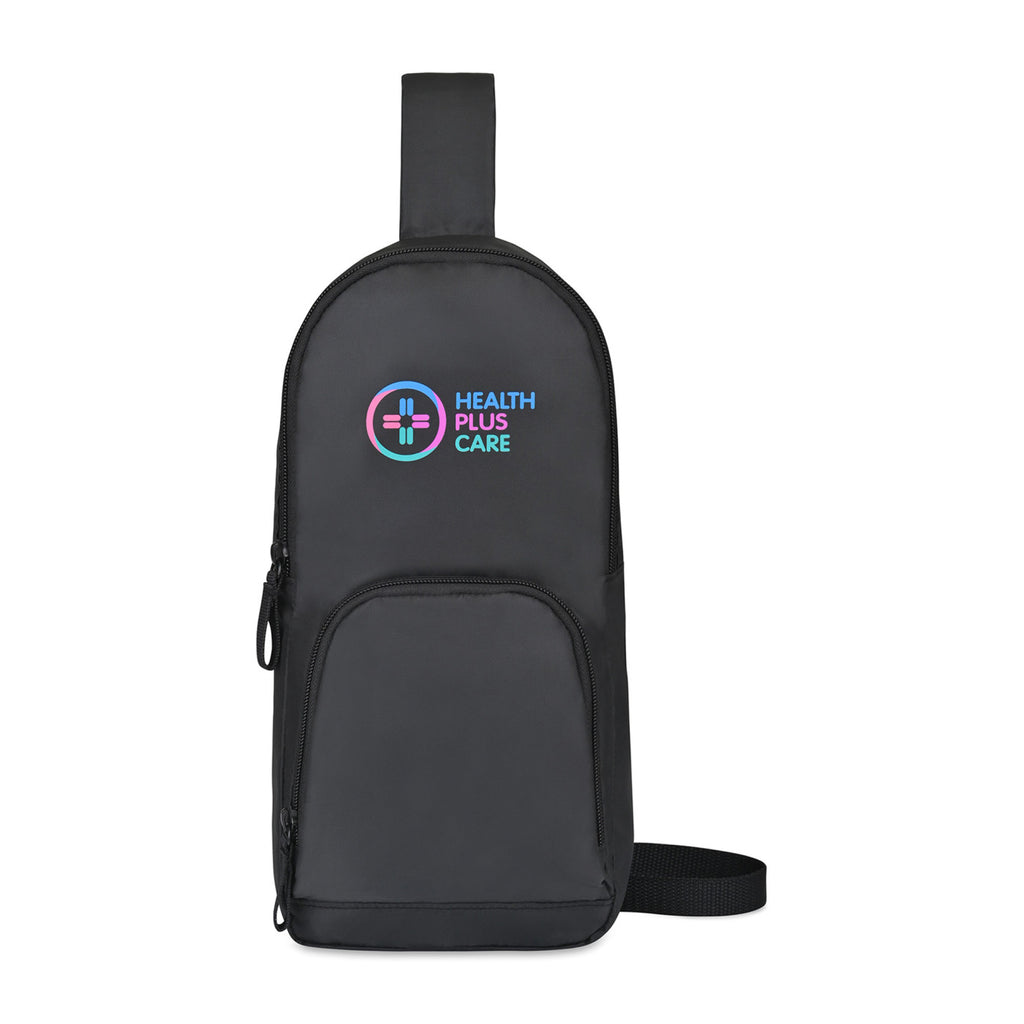 Repeat Lite Recycled Sling Bag Embroidery - Black - View 1