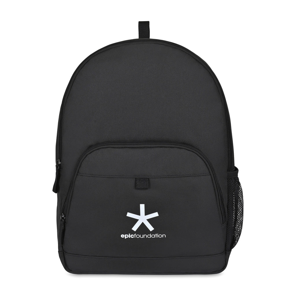 Repeat Recycled Backpack with Trolley Strap - Black - View 1