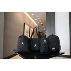 Repeat Recycled Backpack with Trolley Strap - Black - View 8