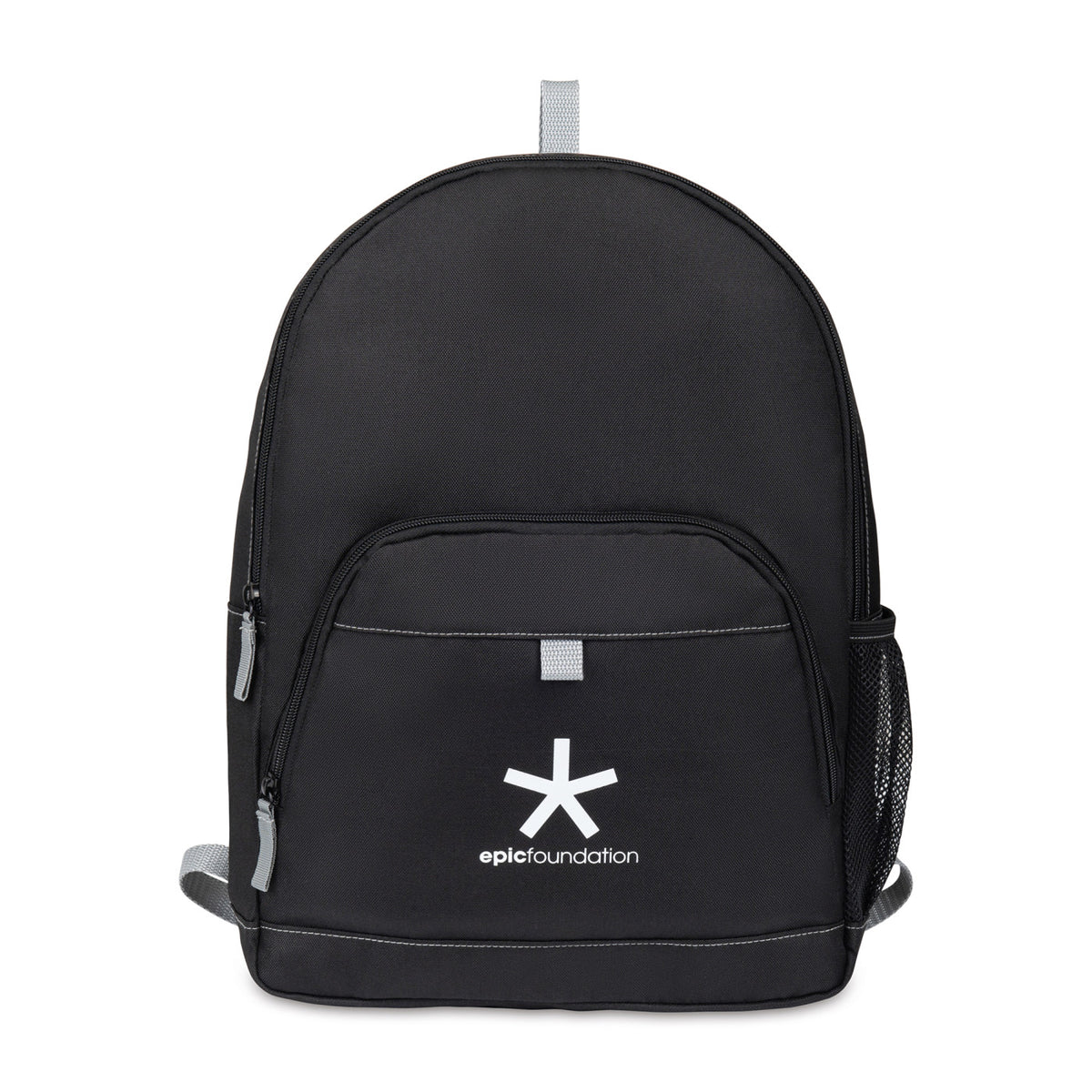 Repeat Recycled Backpack with Trolley Strap Transfer - Medium Grey - View 1