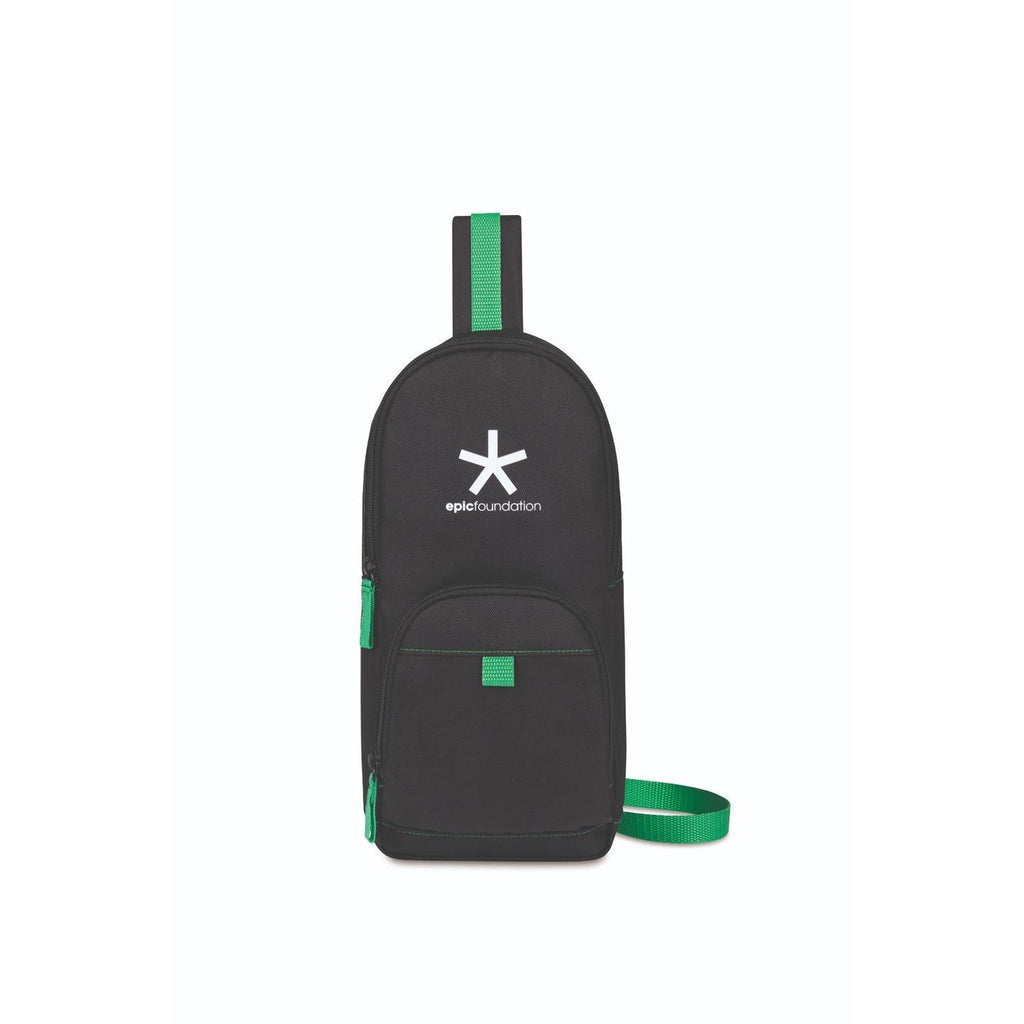 Repeat Recycled Sling Bag with Grab Handle - Kelly Green - View 1