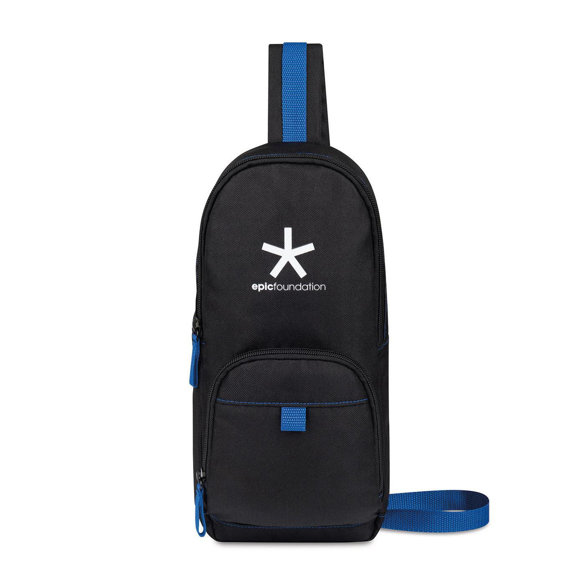 Repeat Recycled Sling Bag with Grab Handle - Royal Blue - View 1