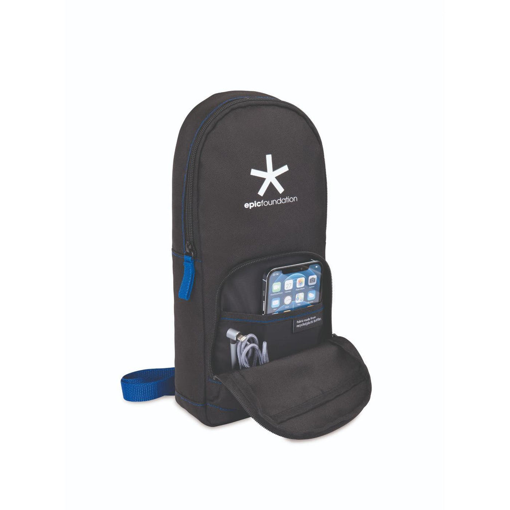 Repeat Recycled Sling Bag with Grab Handle - Royal Blue - View 2