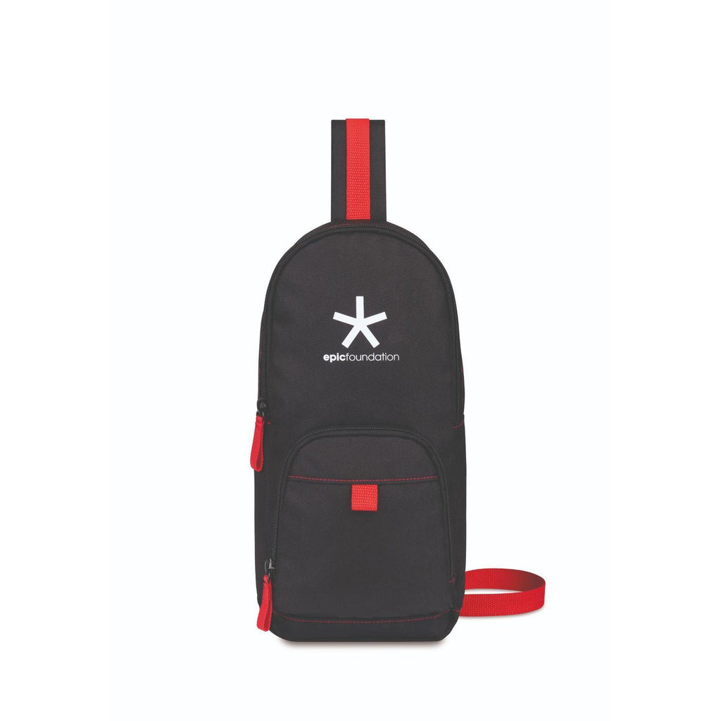 Repeat Recycled Sling Bag with Grab Handle Transfer - Red - View 1