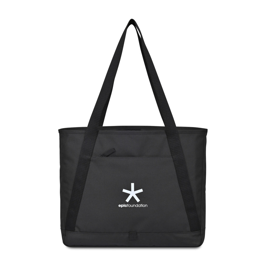 Repeat Recycled Tote with Hidden Zip Pocket - Black - View 1