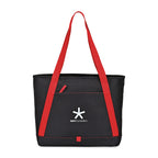 Repeat Recycled Tote with Hidden Zip Pocket Embroidery - Red - View 1