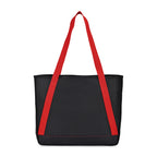 Repeat Recycled Tote with Hidden Zip Pocket Embroidery - Red - View 2