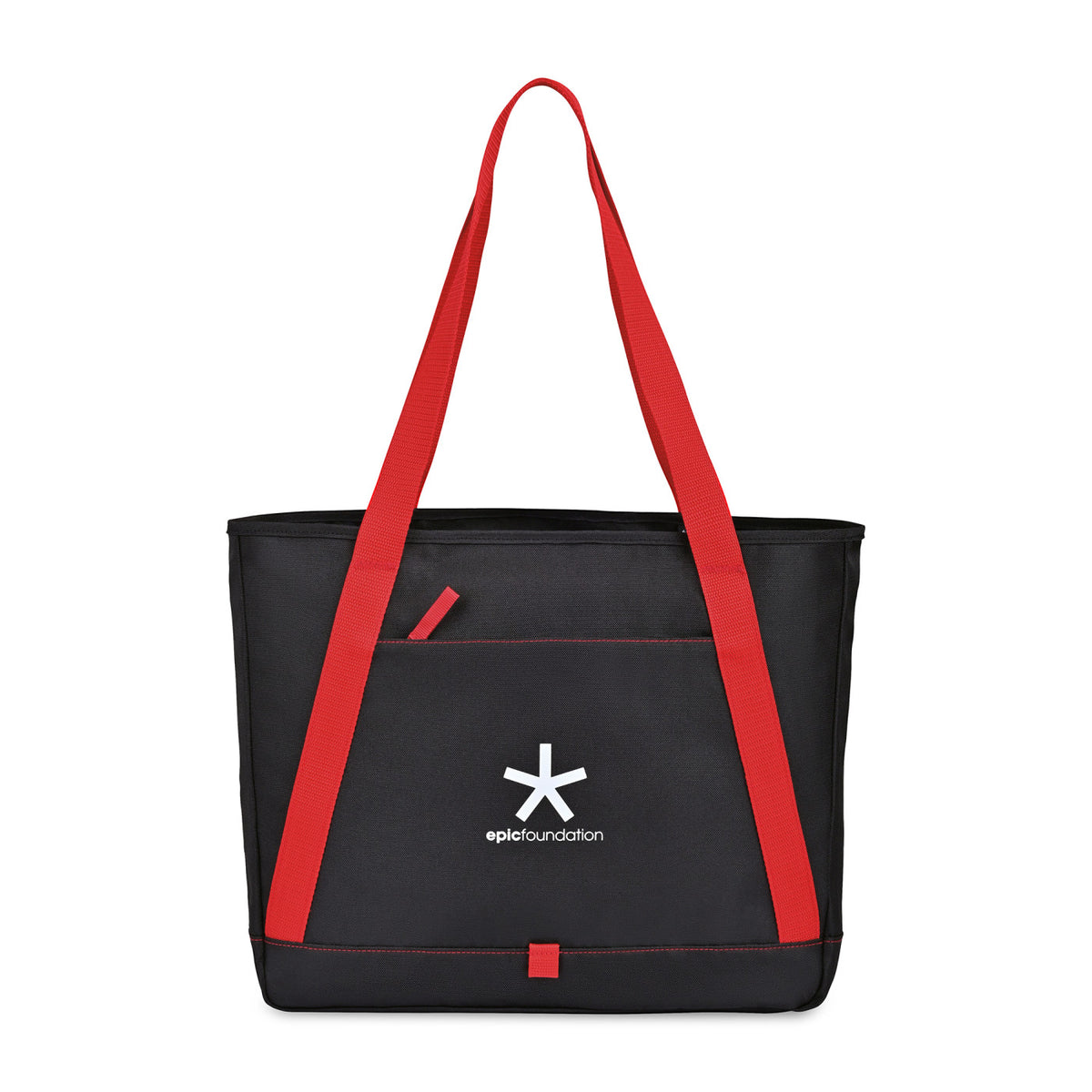 Repeat Recycled Tote with Hidden Zip Pocket - Red - View 1
