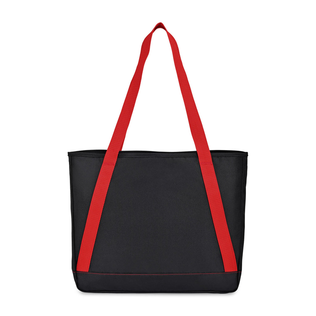 Repeat Recycled Tote with Hidden Zip Pocket Transfer - Red - View 2