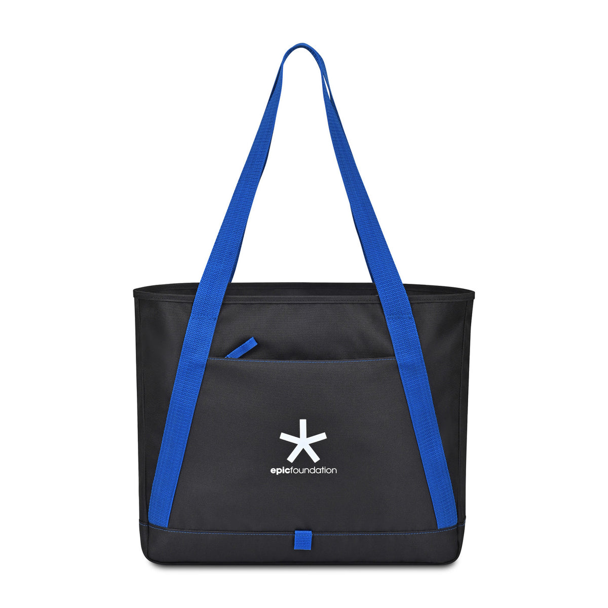 Repeat Recycled Tote with Hidden Zip Pocket Transfer - Royal Blue - View 1