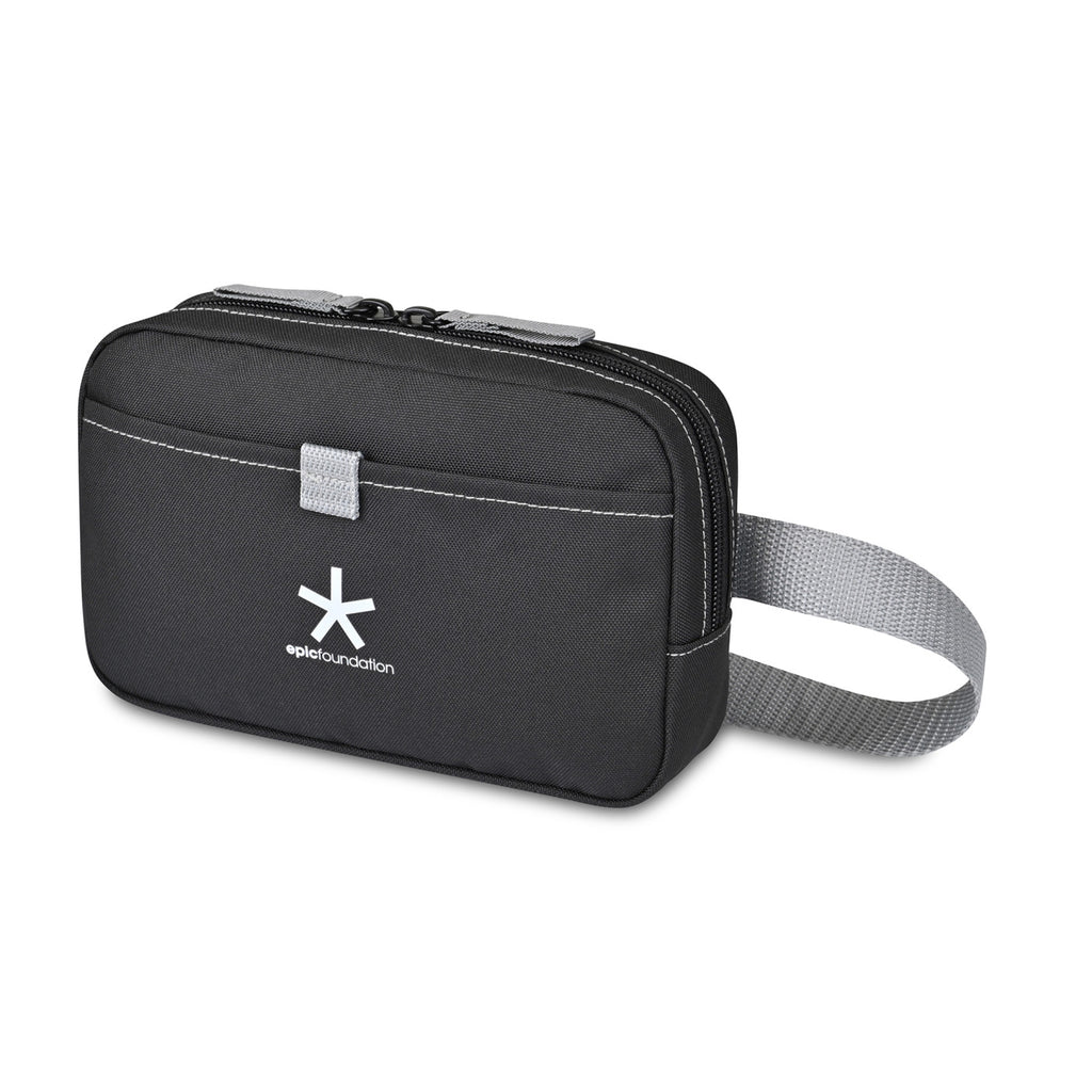 Repeat Recycled Waist Pack with Front Pocket Embroidery - Medium Grey - View 2