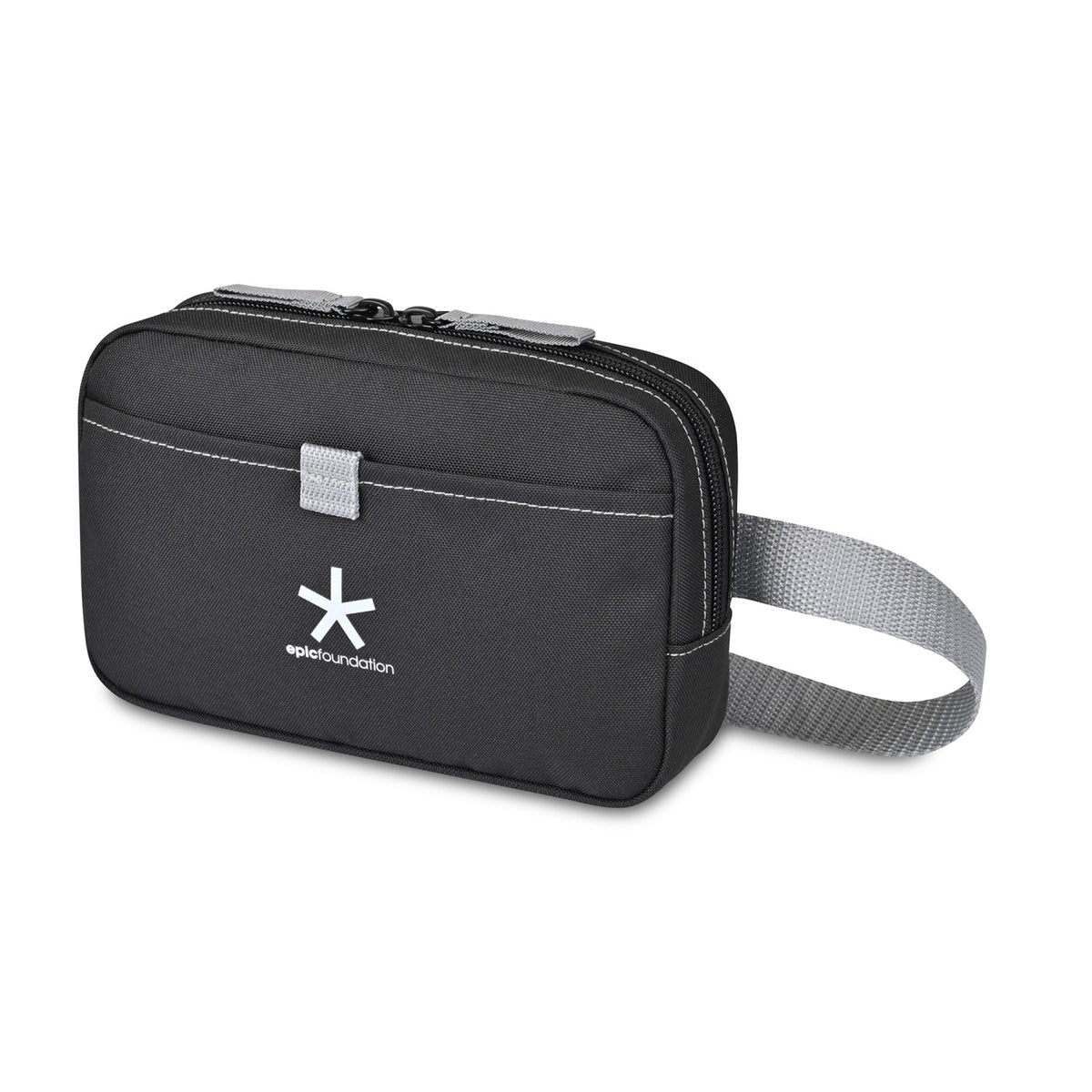 Repeat Recycled Waist Pack with Front Pocket Embroidery - Medium Grey - View 2