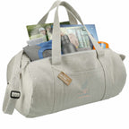 Repose Barrel Duffel Bag in 10 oz Recycled Cotton Transfer - Gray - Right Angle 2