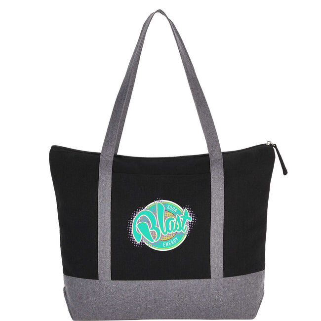 Repose Color Block Zippered Tote, 10 oz