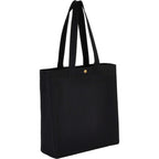 Repose Recycled Box Tote with Snap, 10 oz - Black - Right Angle 2