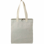 Repose Recycled Box Tote with Snap, 10 oz Transfer - Gray - Back