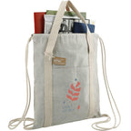 Repose Recycled Cotton Drawstring Tote, 5 oz - Natural - Right Angle 2
