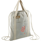 Repose Recycled Cotton Drawstring Tote, 5 oz Transfer - Natural - Right Angle