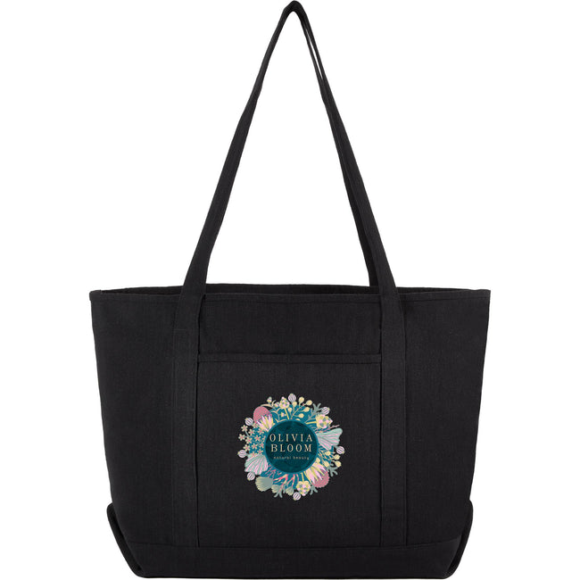 Repose Recycled Cotton Tote with Slash Pocket, 10 oz Transfer