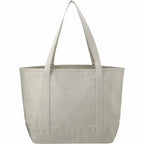 Repose Recycled Cotton Tote with Slash Pocket, 10 oz Transfer - Gray - Back