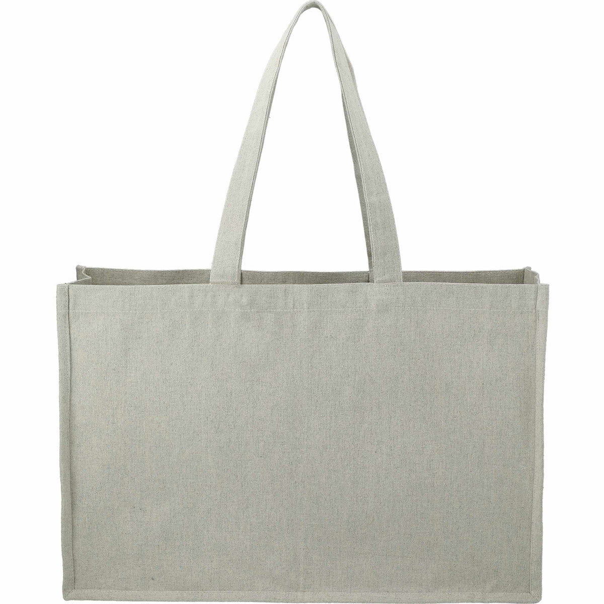Repose Wide Recycled Shoulder Tote, 10 oz Embroidery - Gray - Back