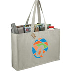 Repose Wide Recycled Shoulder Tote, 10 oz - Gray - Right Angle 2