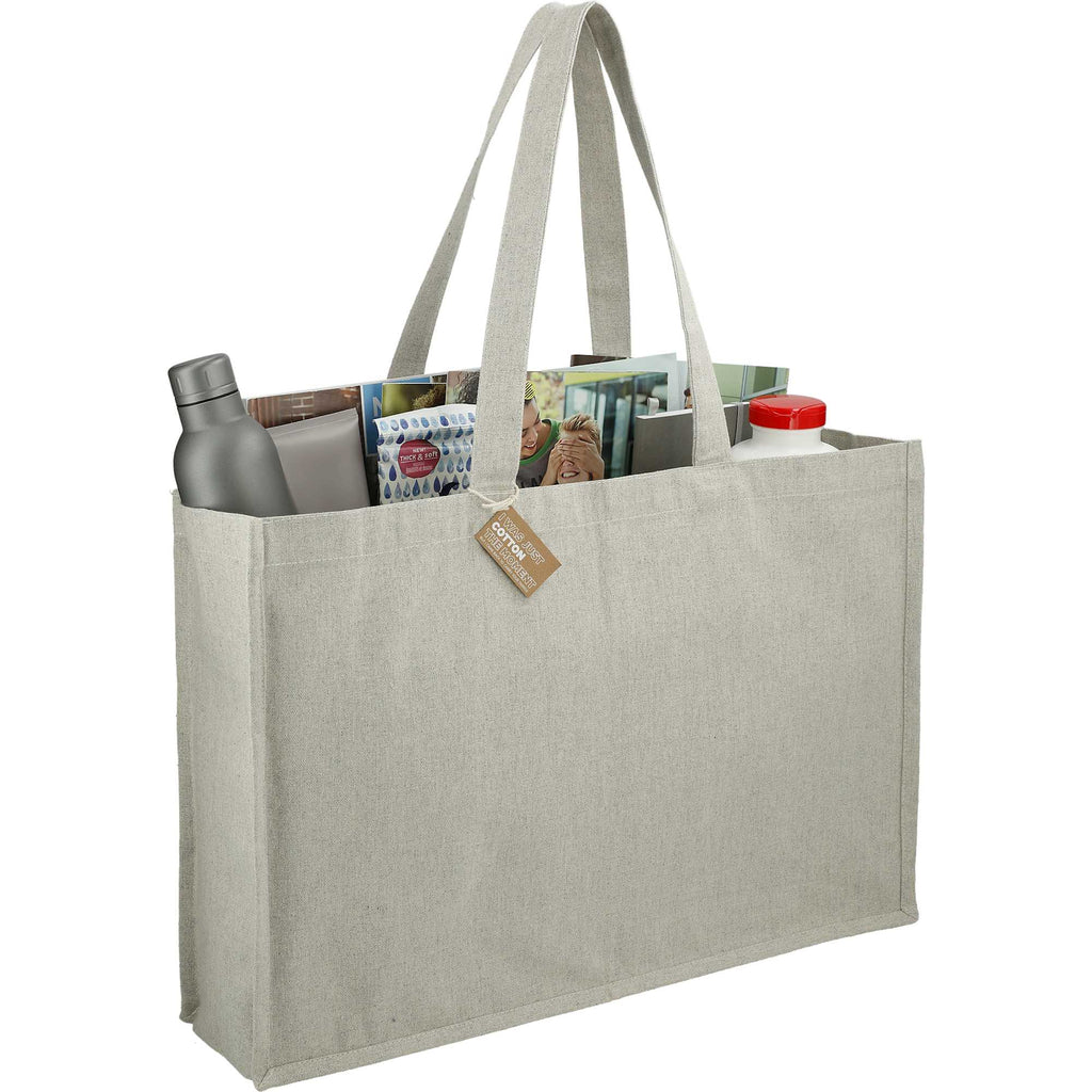Repose Wide Recycled Shoulder Tote, 10 oz - Gray - Right Angle 4