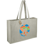 Repose Wide Recycled Shoulder Tote, 10 oz - Gray - Right Angle