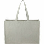 Repose Wide Recycled Shoulder Tote, 10 oz Transfer - Gray - Back