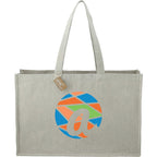 Repose Wide Recycled Shoulder Tote, 10 oz Transfer - Gray - Front