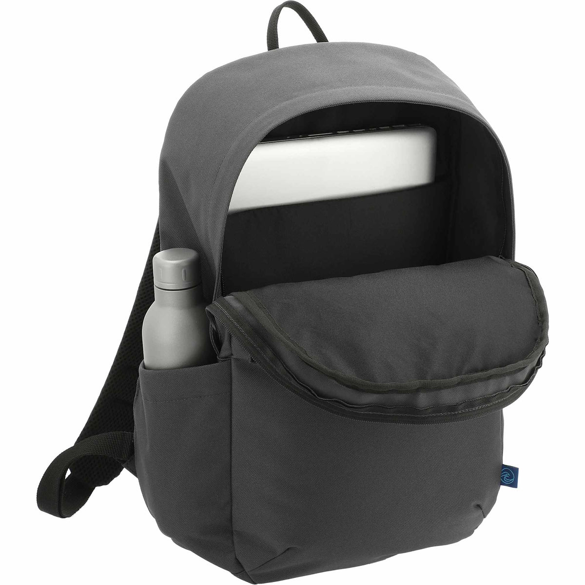Repreve Ocean Commuter Laptop Backpack, 15 Inch Transfer - Charcoal - Right Angle 4