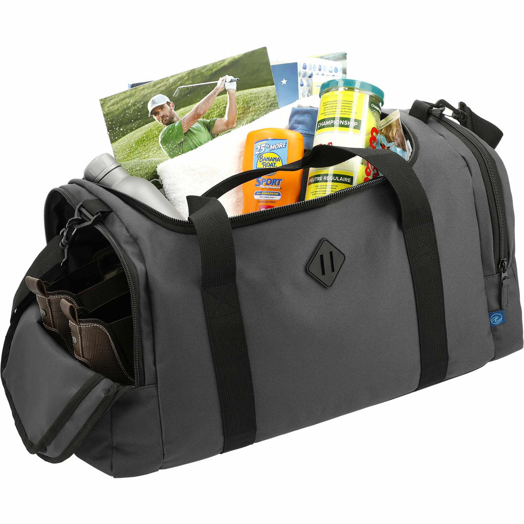 Repreve Ocean Duffel Bag in Recycled Ocean Plastic - Charcoal - Right Angle 4