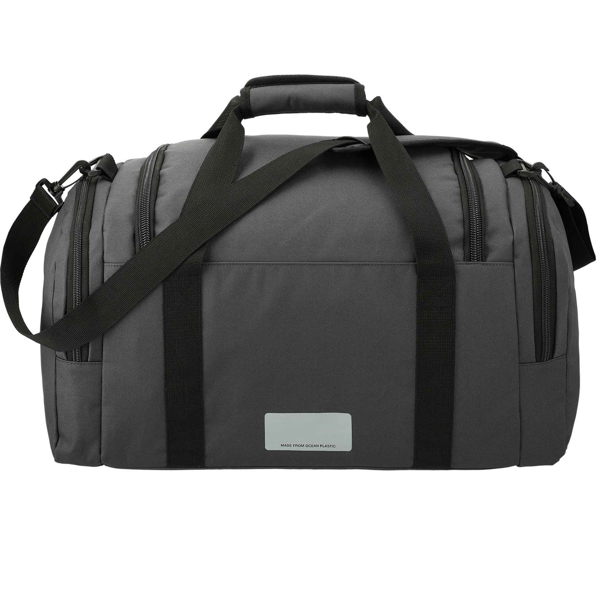 Repreve Ocean Duffel Bag in Recycled Ocean Plastic Transfer - Charcoal - Back
