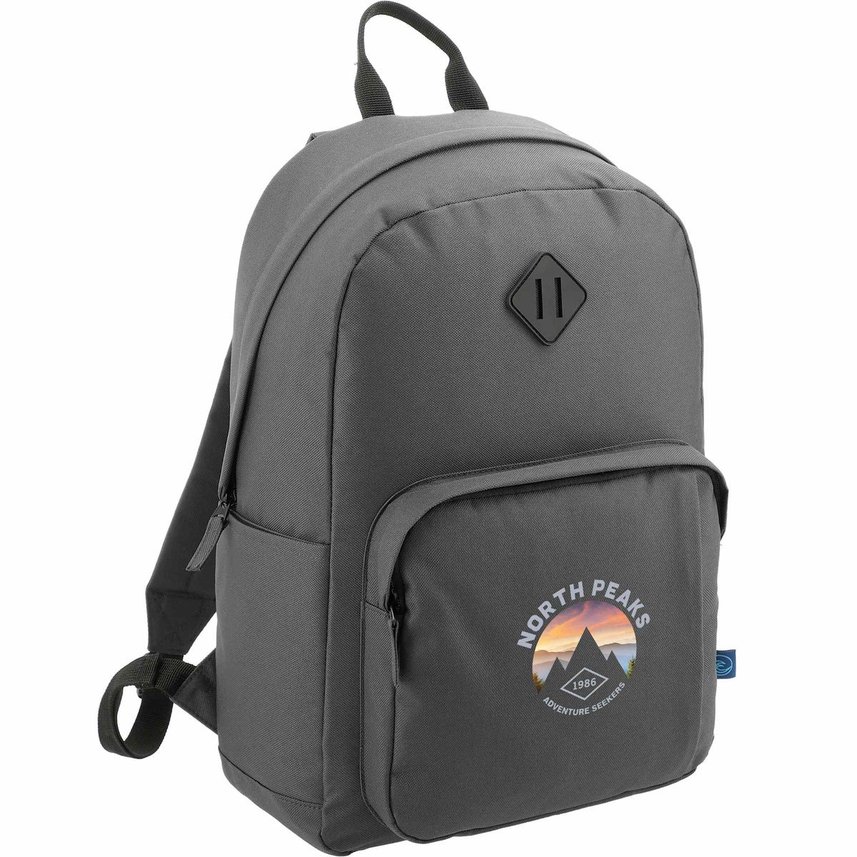 Repreve Ocean Everyday Laptop Backpack, 15 Inch - Charcoal - Right Angle