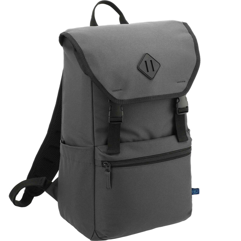 Repreve Ocean Rucksack with Cinch Closure, 15 Inch - Charcoal - Right Angle 4