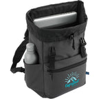 Repreve Ocean Rucksack with Cinch Closure, 15 Inch Transfer - Charcoal - Right Angle 3