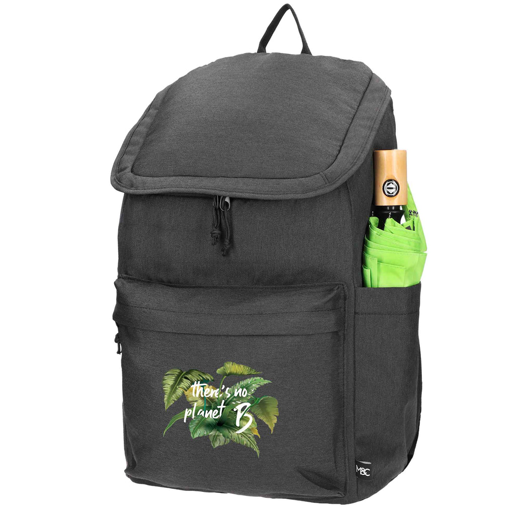 Repreve Recycled Laptop Backpack, 15 Inch - Dark Gray - Left Side
