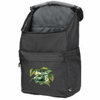Repreve Recycled Laptop Backpack, 15 Inch Embroidery - Dark Gray - Left Side 2