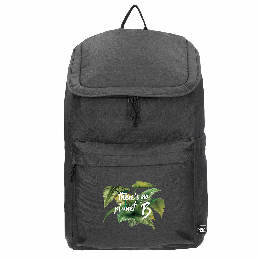 Repreve Recycled Laptop Backpack, 15 Inch Transfer - Dark Gray - Front