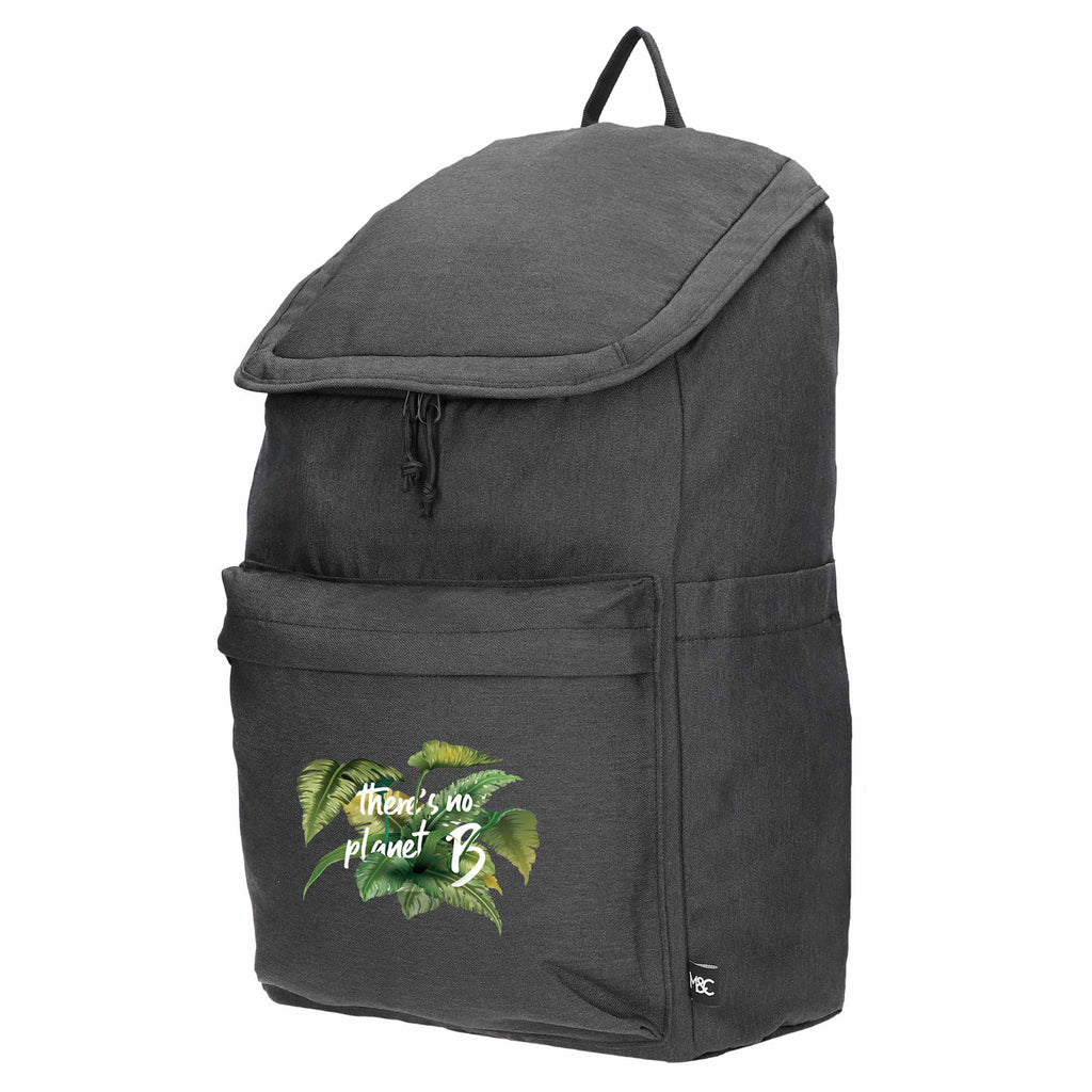 Repreve Recycled Laptop Backpack, 15 Inch Transfer - Dark Gray - Left Side 3