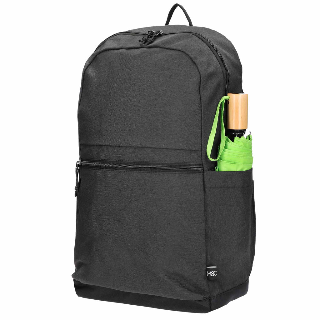 Repreve Recycled Laptop Backpack, 17 Inch - Dark Gray - Left Side 3