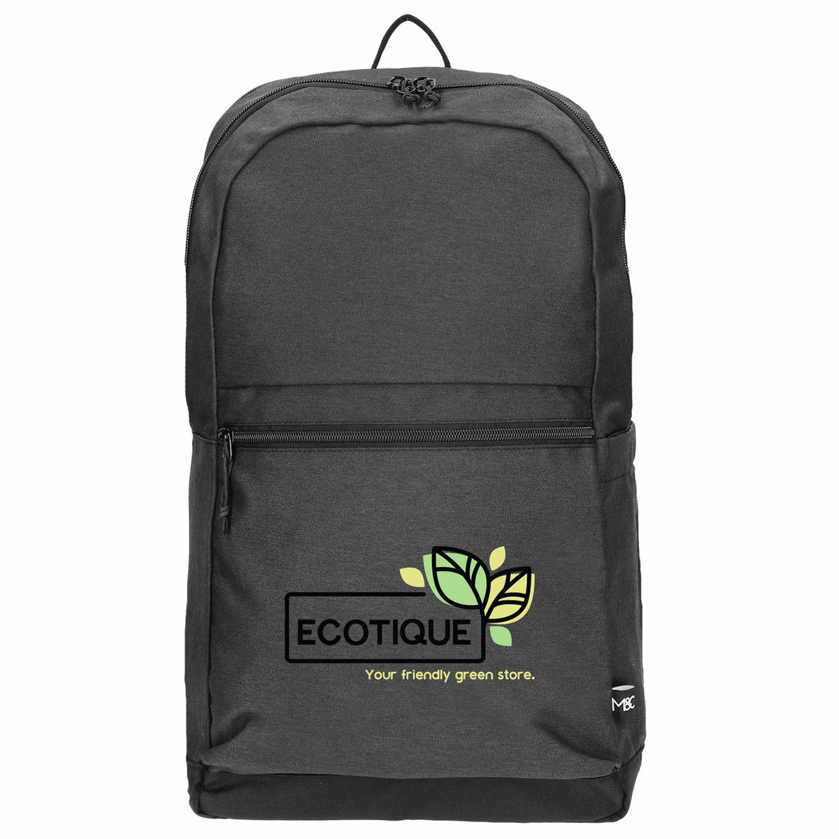 Repreve Recycled Laptop Backpack, 17 Inch Embroidery - Dark Gray - Front