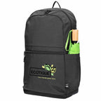 Repreve Recycled Laptop Backpack, 17 Inch Embroidery - Dark Gray - Left Side