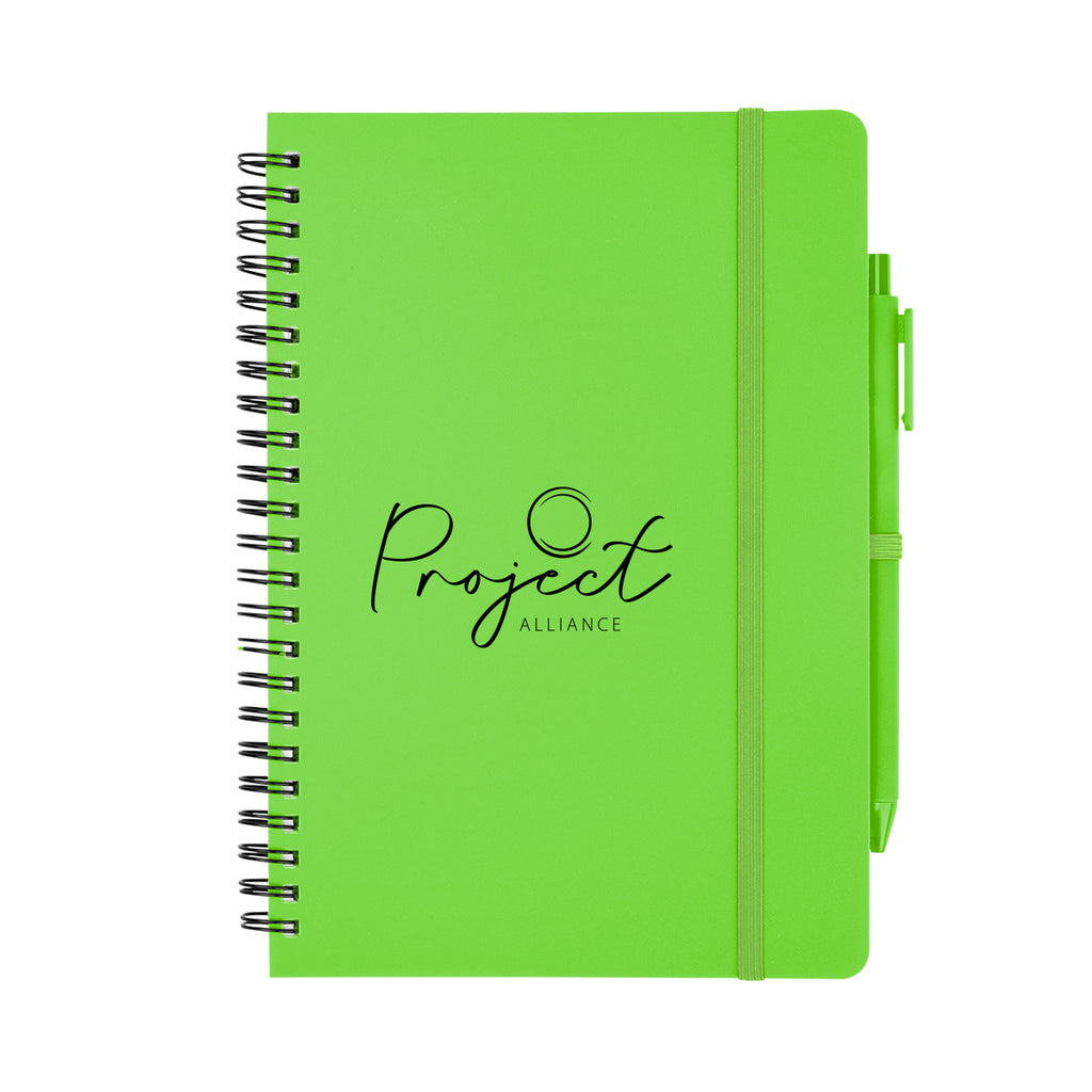 REPREVE Spiral Notebook and Pen, Recycled - Silk Screen