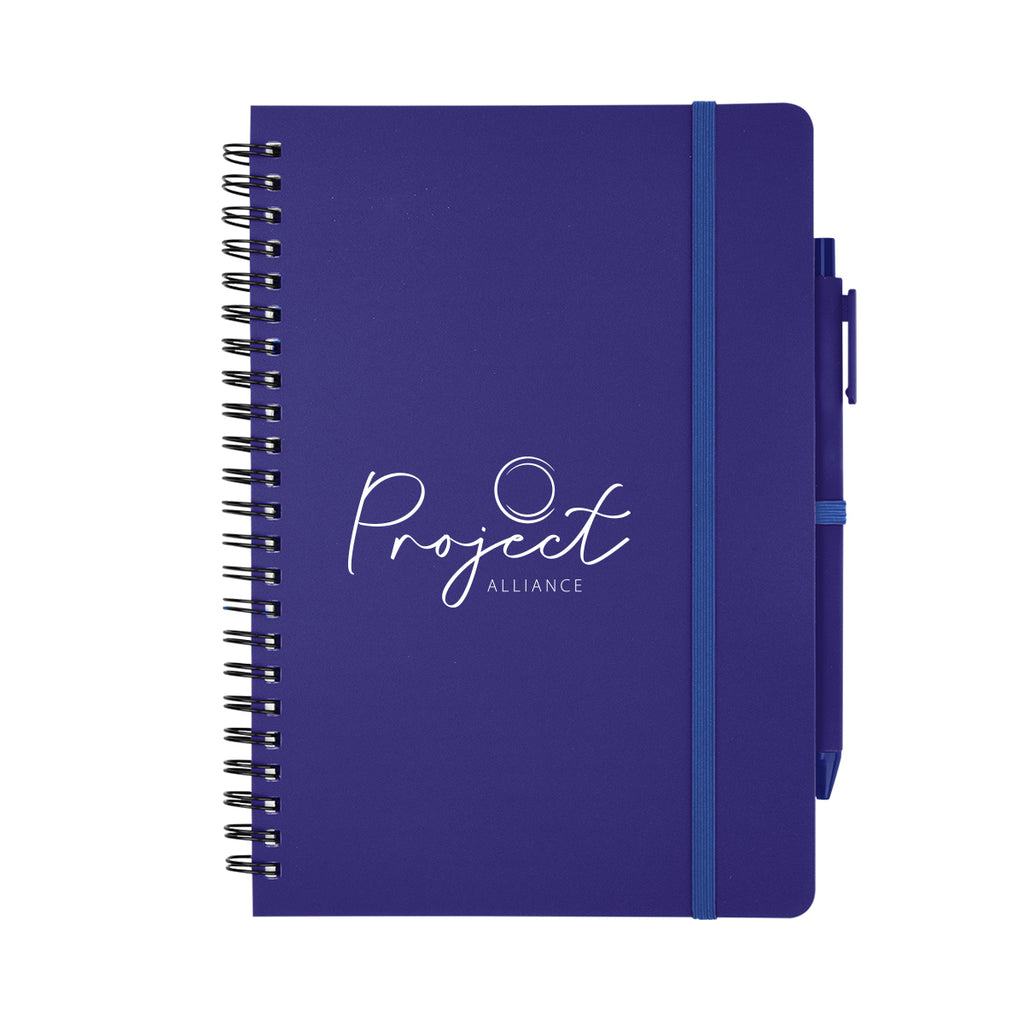 REPREVE Spiral Notebook and Pen, Recycled - Silk Screen