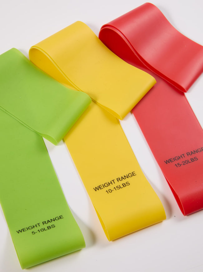 Resistance Loop Band Set with Pouch, 3 Pieces Full Color